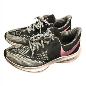 Nike Zoom Winflo 6 Women's Black White & Pink Running Shoes Size 8 CN2153-001